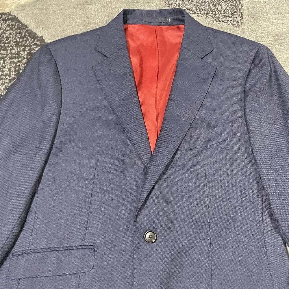SuitSupply Blazer Jacket Men 40R Blue Sienna Single Breast Pure Wool Sport Coat‎
